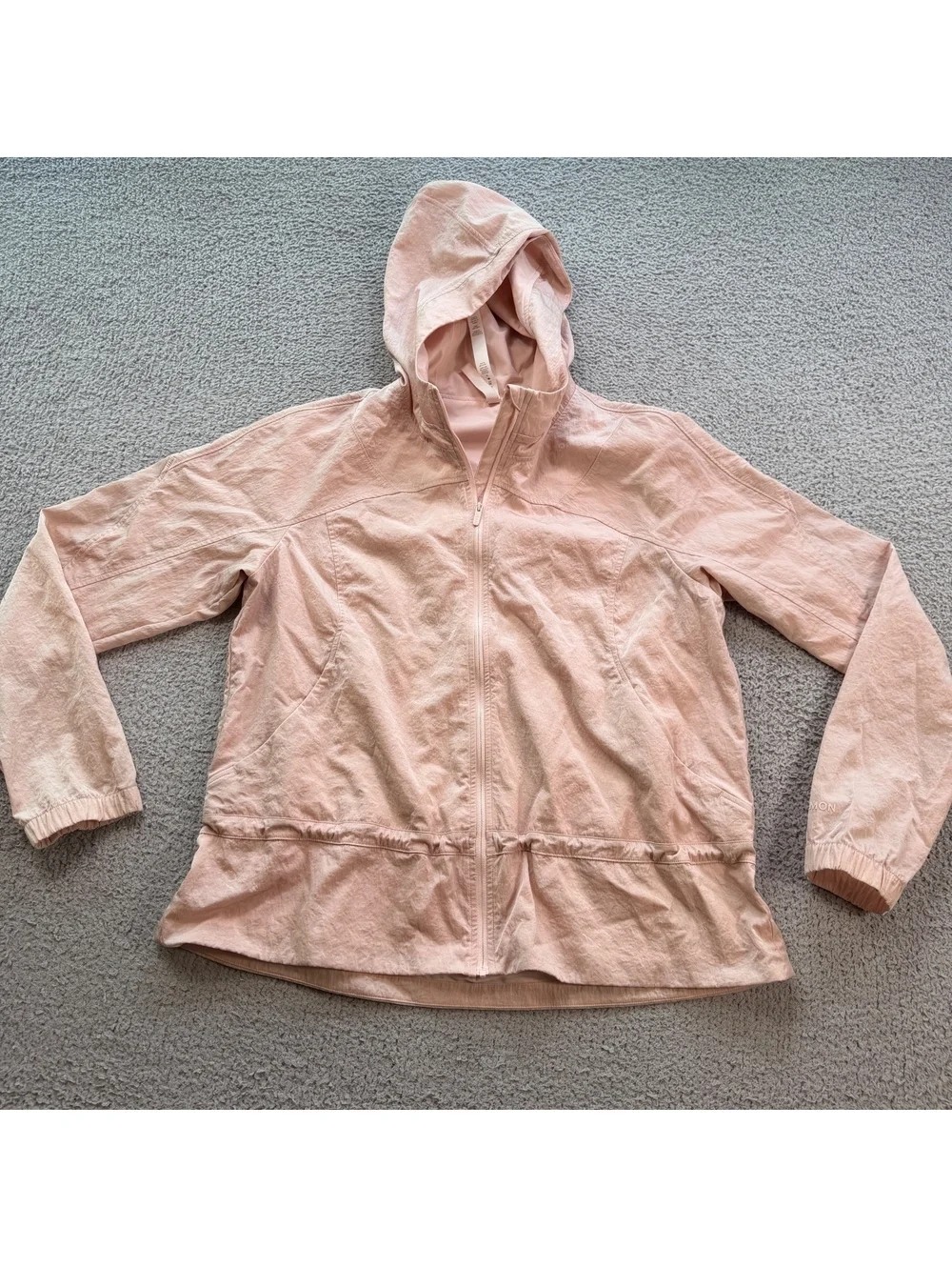 Lululemon Street to Studio Jacket Women’s 10 Dune Blush Pink Hooded Windbreaker